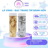 GOLD LEAVES, SILVER LEAVES FOR CAKE DECORATION, Gold and silver leaves for birthday decoration