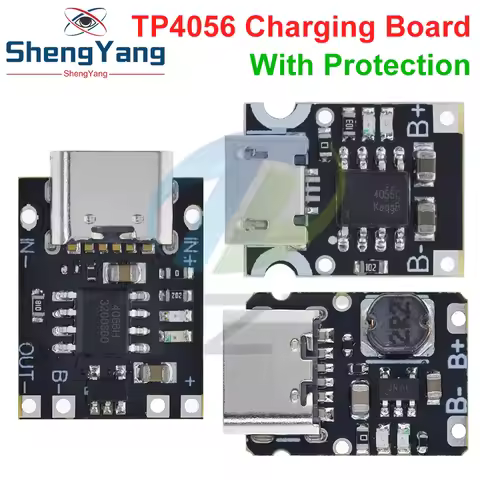 Type-C USB TP4056 1A Lithium Battery Charging Protection Board Module Polymer Battery With Temperatu