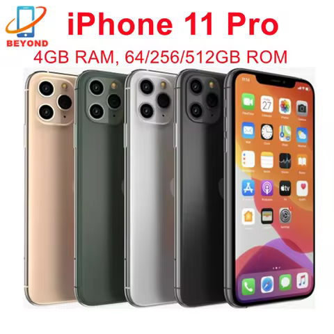 Apple iPhone11 Pro 64GB 256GB ROM Original 5.8" Super Retina OLED A13 IOS iPhone 11 Pro 11Pro Face I