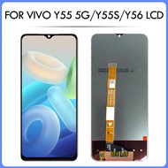 XD 6.58 สำหรับ VIVO Y56 Y55 5G Y55s 2021 V2127 V2225 LCD V2154หน้าจอสัมผัสจอแสดงผลกระจกกันรอยดิจิตอล