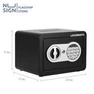 Nusign ตู้เซฟ เซฟนิรภัย มีช่องหยอดด้านบน กลอน2สลัก ล็อค2ระบบ วัสดุเหล็กกล้า ทนทาน แข็งแรง Safe Box