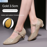 FCLatin Dance Shoes Women Modern Dance Shoes Dance Shoes Square Dance Shoes Low and Medium Heel Soci
