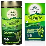 Organic India Classic Tulsi Grüntee 100 g + Bio India Tulsi Green Tea Classic - 25 Teebeutel