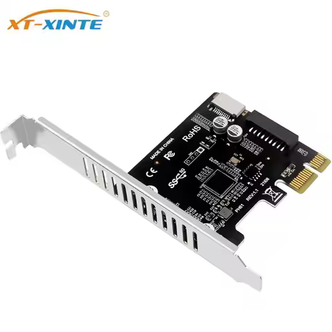 PCI Express Adapter Card PCI-E to USB3.0 Type-E Front Panel Type-C 19P 20Pin Expansion Card Compatib