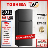 [OWN KLANG VALLEY DELIVERY] Toshiba 530L 2 Doors Inverter Refrigerator Fridge GR-RT624WE GR-RT624WE-
