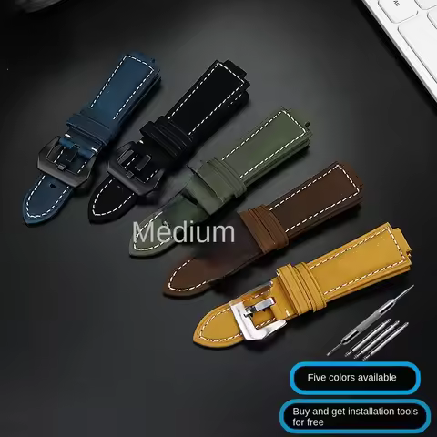 for CASIO G-Shock GST-B400/ GST-B200 Wrist strap leather watch belt cowhide watchband accessories 24