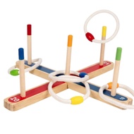 [tenlzsp0bc] Skill Building Wooden Tossing Rings Game Fun Wooden Peg Toss Game for Children