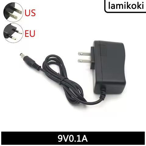 9V 0.1A Switching Power Adapter 9V 100ma Charger DC Interface 5.5 * 2.5 Universal 2.1mm Cable