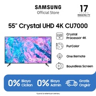 Samsung Smart TV 55 inch Crystal UHD CU7000 dengan Crystal Processor 4K - UA55CU7000KXXD