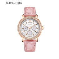 Solvil et Titus W06-03251-005 Women's Quartz Analogue Watch in White Dial and Leather Strap
