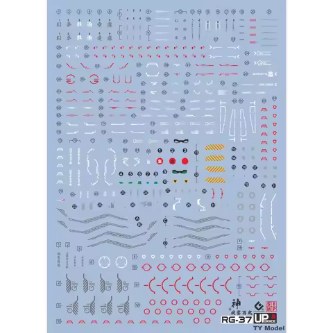 EVO Decal RG-37 for RG 1/144 GOD GF13-017NJII Mobile Suit Fluorescent Water Stickers for Assembly Mo