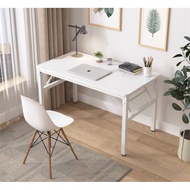 Folding Table Foldable Desk Black White 80cm / 100cm x 60 cm 30mm Square Foot Computer Desktop Moder