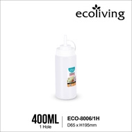 ECO LIVING 400-1000ml 1/3Hole Sauce Squeeze Bottle, Spice Soy Seasoning Bottle, Botol Sos & Rempah, 