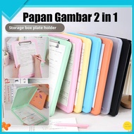 A4 2 IN 1 Clipboard A4 Storage File Box Clip Board File Box Drawing Board