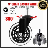 1PC 3-Inch Replacement Wheels for Office Swivel Chair - Roller Casters /Roda Kerusi Pejabat