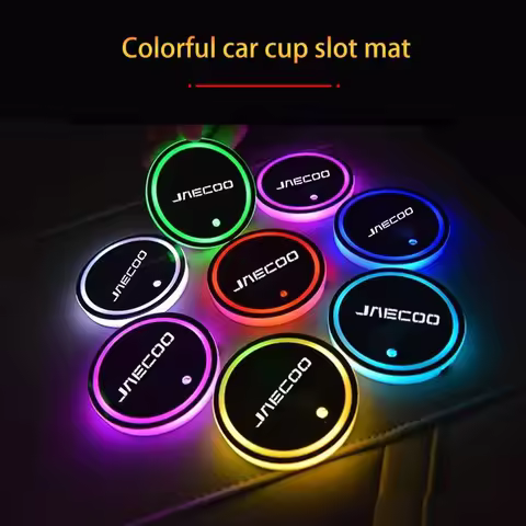 2PCS Luminous Car Cup Coaster Holder Car Led Atmosphere Lamp For Chery Jaecoo J7 Phev 5EV J6 7 J5 J8