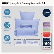 KUN AirySoft plain Color-Dreamy Aesthetic 01 Pillowcase/ Bolster case/ Fitted Bedsheet/ Quilt Cover 