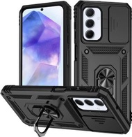 Others - 適用於 三星Samsung - Galaxy A55 5G 車載防摔保護套 磁性手機保護殼 戒指支架手機殼 黑色 [平行進口]