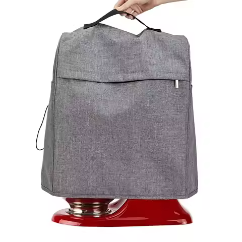 Kitchen Stand Mixer Dust Cover 36x24x36cm with Top Handle Accessories for 4.5 Quart 5 Quarts Light G