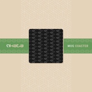 Japanese Fan Pattern Mug Coaster Pad | Square Mug Coaster Pad