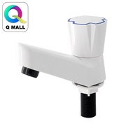 WATERTEC Kitchen & Bathroom Sink Faucet White PVC Pillar Basin Water Tap (PBTMWHT)