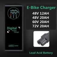 48V 12AH / 48V 20AH / 60V 20AH / 72V 20AH Automatic Shutdown Digital Display E Bike Ebike Battery Charger Electric Bike Bicycle Scooter Charger Electric Vehicle Charger Lead Acid Battery Charger Charger Pengecas bateri Elektrik Basikal Skuter Elektrik