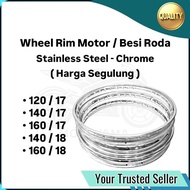 ( 36H ) 36 Hole Holes Wheel Rim Moto Motor Roda Besi Stainless Steel 120 140 160 / X 17 18 Inch 120X
