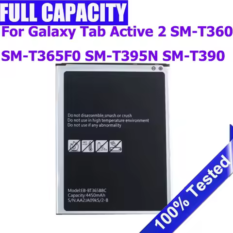 Full New EB-BT365BBC EB-BT365BBE 4450mAh Battery For Samsung Galaxy Tab Active 2 SM-T395N SM-T390 SM