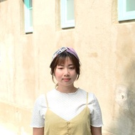 雙拼髮帶 / 白白花油 - 紫