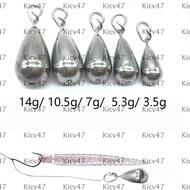 KICV Weights Sports Entertainment Fishing Tools Water drop 3.5/5.3/7/10.5/14g Quick Release Casting 