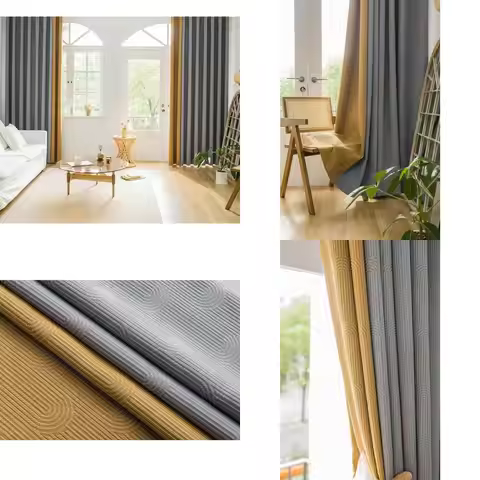 Thermal Insulated Dark Purple Brown Jacquard Curtains, 2-Panel Blackout Curtains with Grommets, 54 x