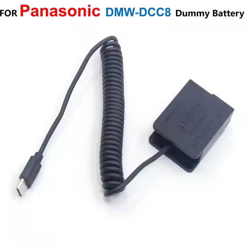 DMW-DCC8 BLC12 DC Coupler Fake Battery USB C PD Cable For Panasonic DMC-G6 G7 GX8 G80 G81 G85 FZ300 