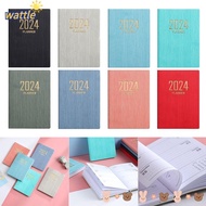 WATTLE 2024 Agenda Book, A7 Pocket Diary Weekly Planner, High Quality with Calendar Notebooks School Office