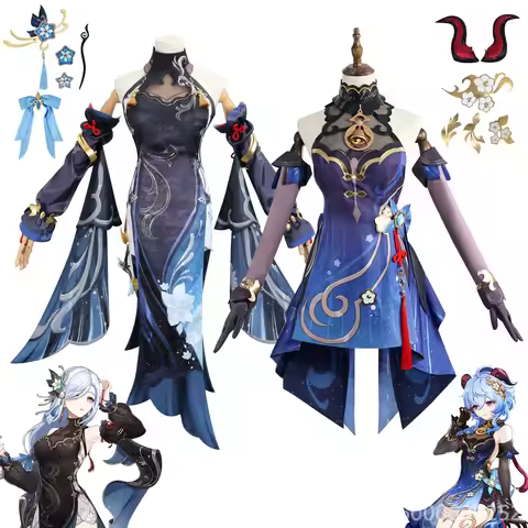 Shen He Cosplay Costume Frostflower Dew Dress Genshin Impact Lantern Rite Shenhe New Cosplay Outfits