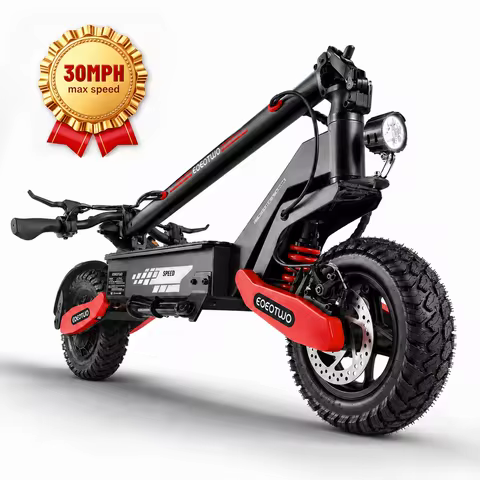 EOEOTWO GT06 Electric Scooter,1200W Motor,40/20Miles Range&30mph,11'' Off Road Tires,Dual Suspension