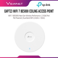 TP-Link Omada EAP723 WiFi 7 BE5000 Ceiling Access Point | 2.5GbE PoE AX/BE Dual Band AP | Enterprise