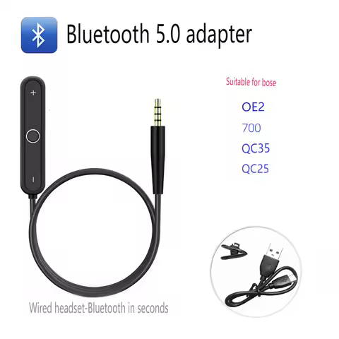 Bluetooth 5.0 Stereo Earphones Suitable for BOSE Headworn OE2 Bluetooth Cable QC15 for QC25 for QC35