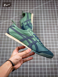 New Onitsuka Tiger Shoes MEXICO 66 Lambskin Men's Shoes Women's Shoes Outdoor Sports Shoes Running Jogging Shoes Low Top Casual Leather Soft Soles Comfortable Light Breathable Walking Shoes