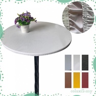[ColaxiefMY] Wateproof Table Cover Anti-slip Fitted Tablecloth with Polyester Backing  to 120cm/48in