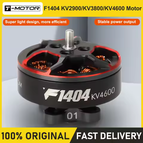 T-motor F1404 1404 2900 3800 4600KV 3-4S Lipo FPV Brushless Motor 1.5mm Shaft 2.5-4inch Cinewhoop Du