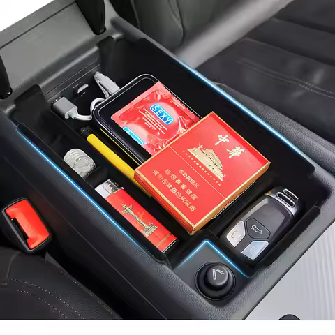 For Audi A4 Q5 Q3 A3 A5 Q2 ABS Car Central Control Armrest Storage Plate Storage Box