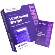 Bottle careDRDENT Purple Teeth Whitening Strips - 7/21 Whitening Sessions - Safe for Enamel - Non Se