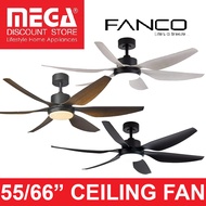 FANCO 56/66" POWERFUL &amp; QUIET HELI DC CEILING FAN WITH OPTIONAL LIGHT