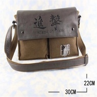 ❁✹ cri237 Anime Attack on Titan Bags durable bag Shingeki No Kyojin Canvas Shoulder Messenger Shoulder Bag