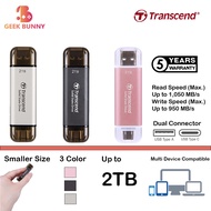 Transcend ESD310 Smallest Portable SSD, Silver / Black / Pink ( 256GB / 512GB / 1TB / 2TB)