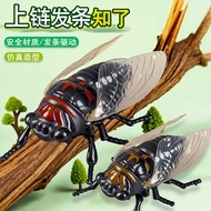 Winding Clockwork Knowledge Simulation Reptile Clockwork Toy Insect Creative Toy Gift Cicada Golden 