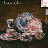 Violet Flamingo จานขนม จานอาหาร แก้วกาแฟ รุ่น Classic Charm จานยี่ห้อ Johnson Brothers มี 2 สีให้เลื