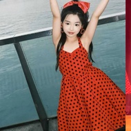 christmas outfit christmas dress Children's Hong Kong Style 80s/90s Retro Dance Dress - Kindergarten