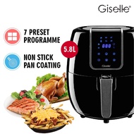 air fryer philips air fryer haier air fryer khind Giselle Digital Air Fryer 5.8XL with Touch Control Timer Temperature C