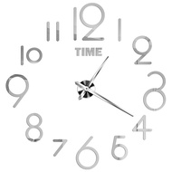3D นาฬิกาแขวนผนังแบบ DIY นาฬิกาควอตซ์สติกเกอร์กระจกอะคริลิค Horloge Murale นาฬิกาตกแต่งบ้านดีไซน์ทันสมัย